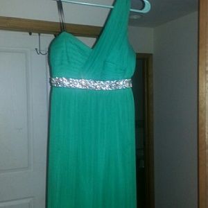 One strap prom dress
