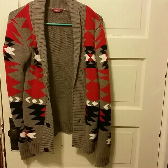 Heavy knit cardigan.
