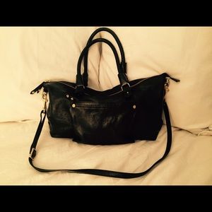 Cole hann black leather bag