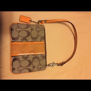 Coach Signature Stripe Small Wristlet