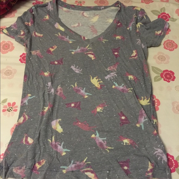 BDG Galaxy Cat V Neck T Shirt