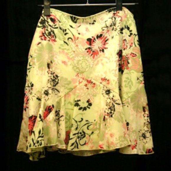 Green Floral Skirt