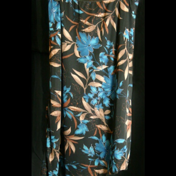Blue Floral Skirt