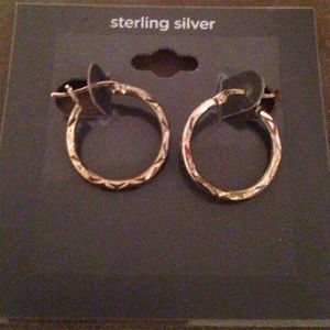 Sterling silver small hoop earrings