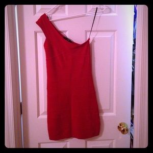 Red one strapped Dress