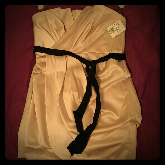 Satin Champagne Bridesmaid/cocktail dress