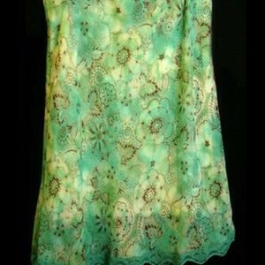 Mint and Brown knee length skirt