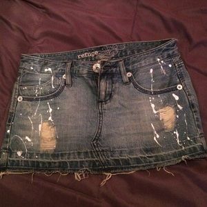 Jean mini skirt