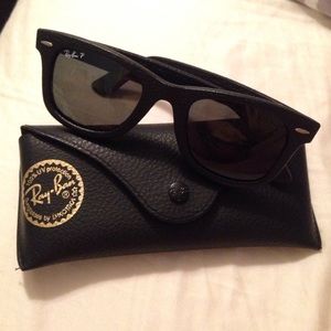 RayBan genuine leather sunglasses
