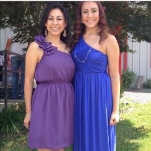 Purple one shoulder dress for sale.