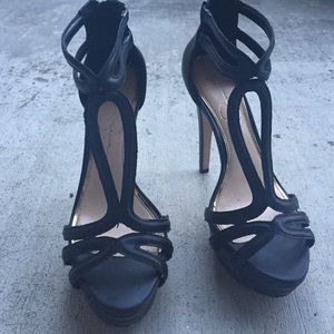 A black Jessica Simpson high heels