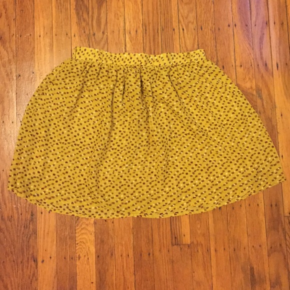 Large Mustard Skater Skirt