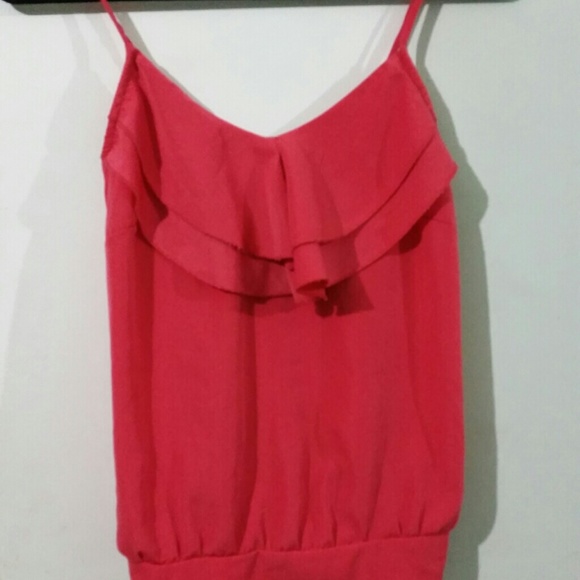 Coral Sleeveless Blouse