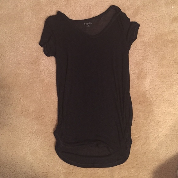 Mudd Tops - Sheer Black High-Low TShirt