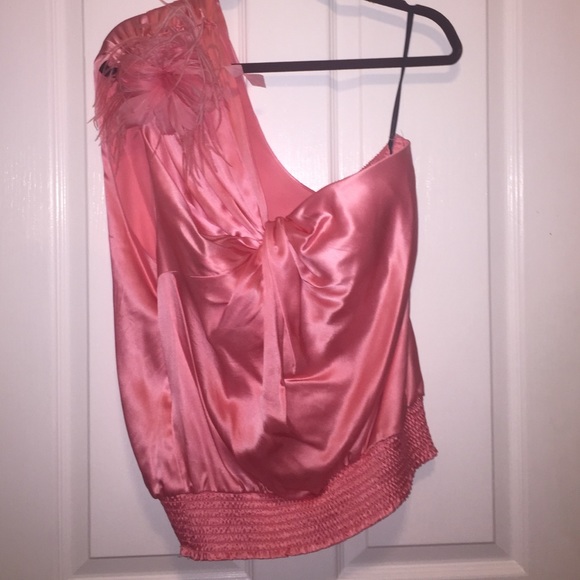 Samon one shoulder feathered dress top - Picture 1 of 3