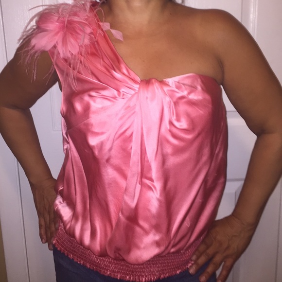 Samon one shoulder feathered dress top - Picture 3 of 3