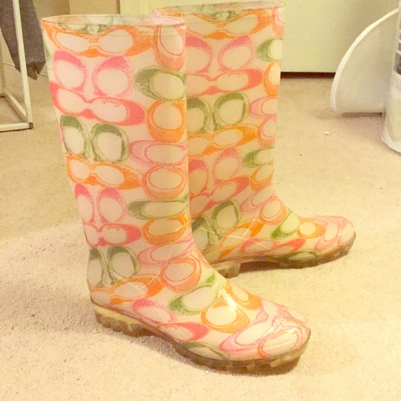 Coach rain boots