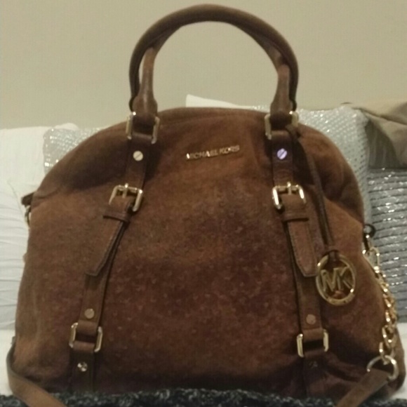 Michael Kors bowling leather handbag