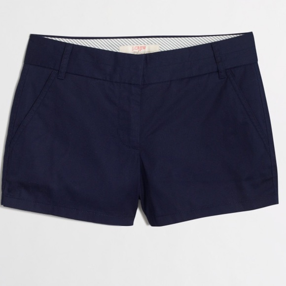 J. Crew 3" Chino Short in navy, Sz. 4. NWT