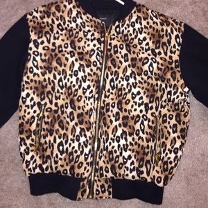 Leopard bomber jacket