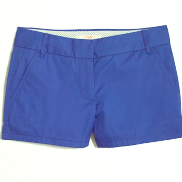 J. Crew 3" Chino Short in indigo blue, Sz. 6.