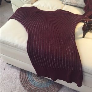 Red sparkles sweater dress