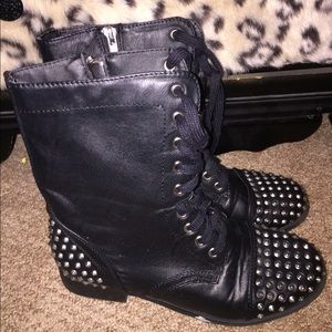 Spiked combat boots