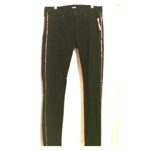 Hudson "Luna" super skinny black crop pants