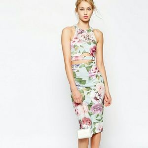 ASOS Rose Two Piece Bodycon Dress