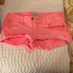 Neon pink shorts