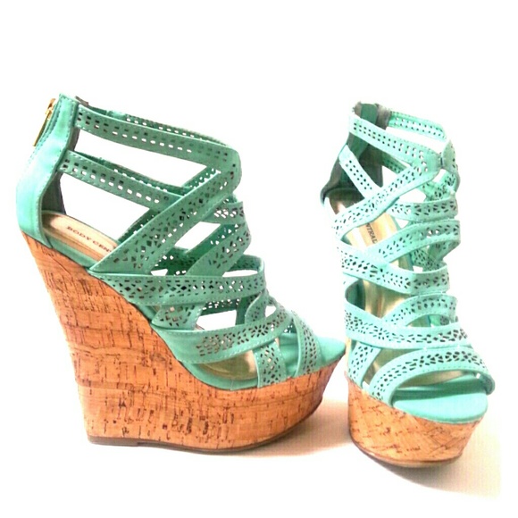 Body Central Shoes - Turquoise Wedges