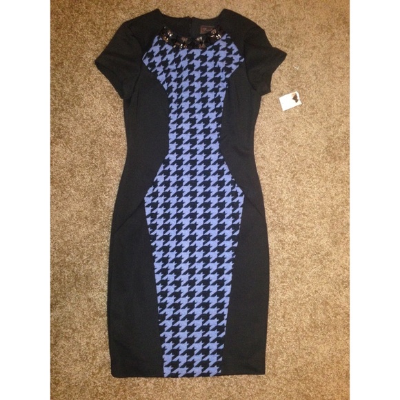 Black and blue dress