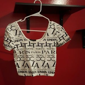 White crop top