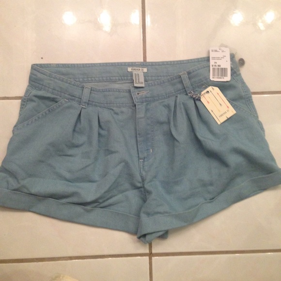 Forever 21 baby blue shorts
