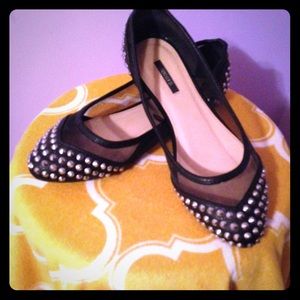 Forever 21 Studded Black Flats