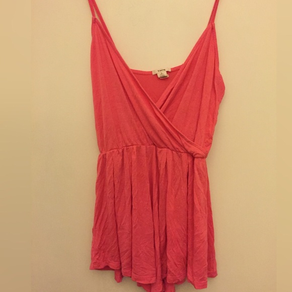 Coral summer romper