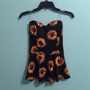 Sunflower Peplum Top