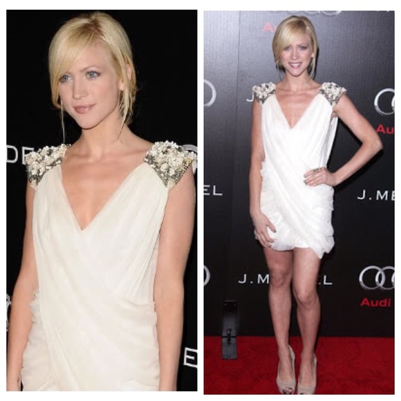 French Connection Silk embellished shoulder dress - Picture 2 of 4