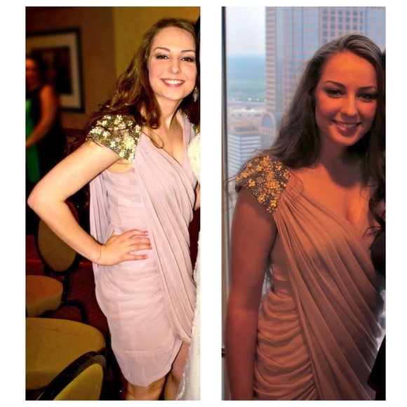 French Connection Silk embellished shoulder dress - Picture 3 of 4