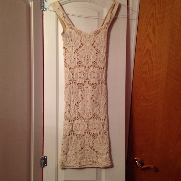 Free people sleeveless medallion slip cream XS/S
