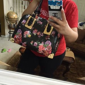 ALDO floral and gold purse