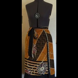 Wrap around skirt can be worn in multiple ways!