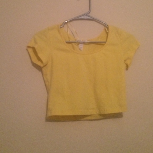 Yellow crop top