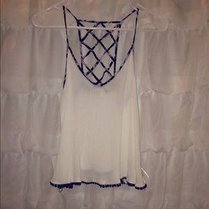 White and Black Tank Top