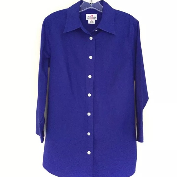J. Crew Tops - J. Crew XS Blue Shirt Perfect Haberdashery Button