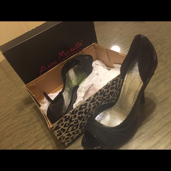anne michelle black heels
