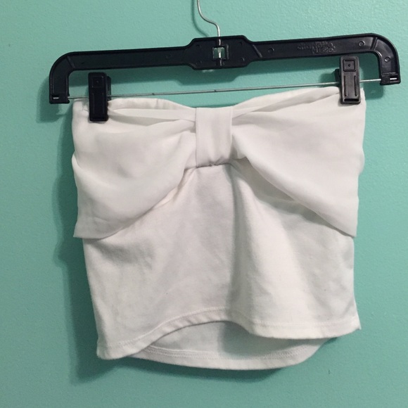 White Bow Tube Top