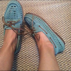 FRYE Quincy Woven Boat Shoes! Sz. 10, New