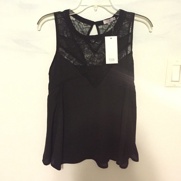 Black lace tank top