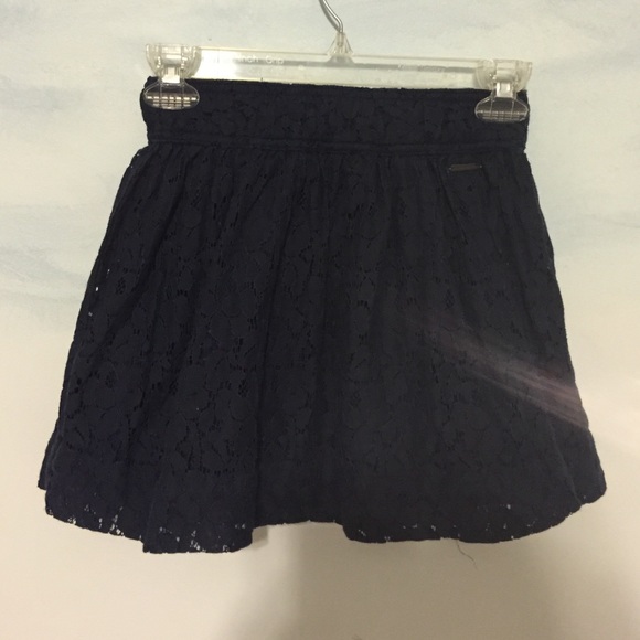 Navy lace skirt